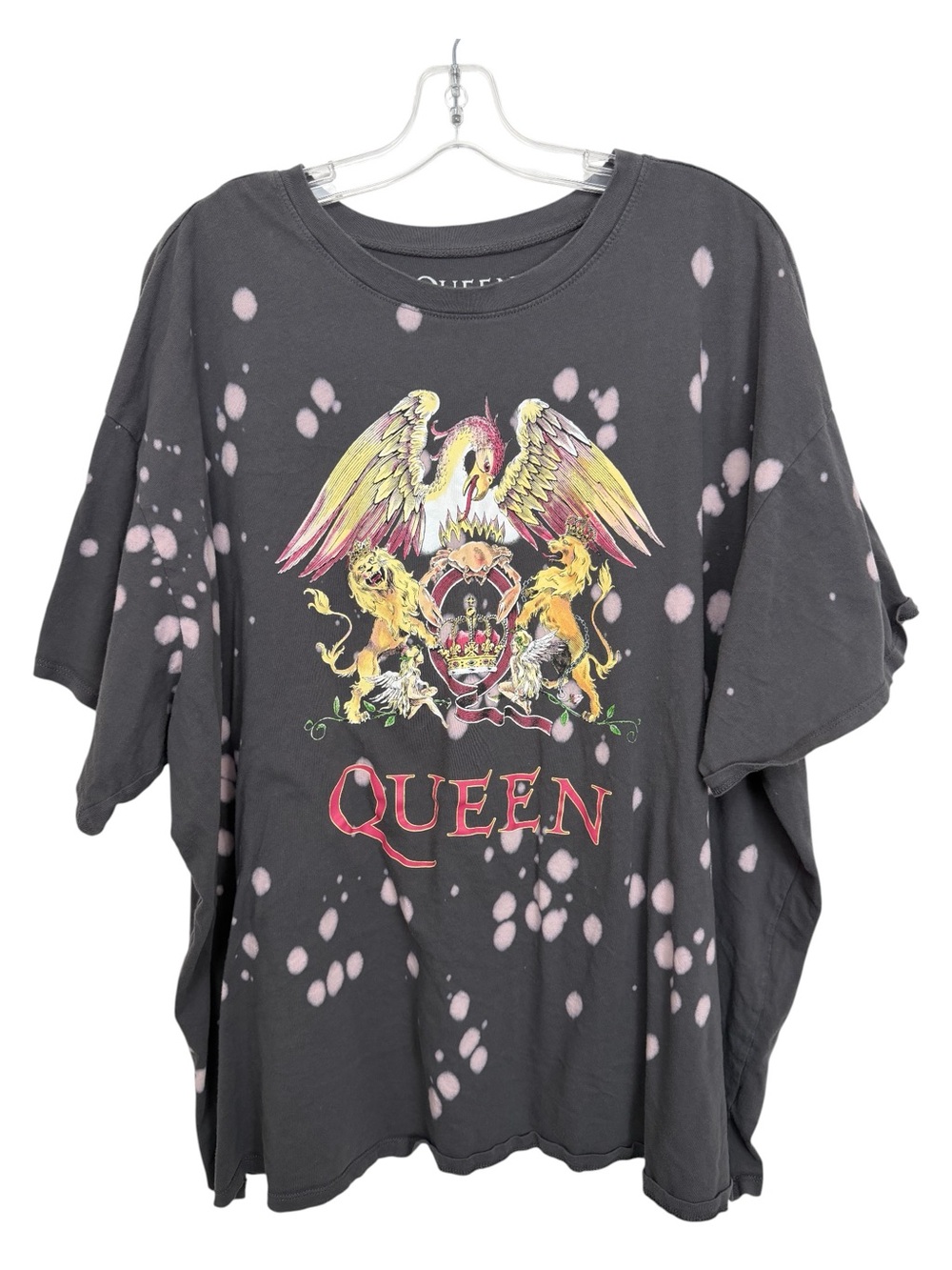 Queen Graphic Band T-Shirt Size 3XL Grey Acid Wash